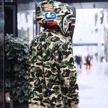 Bathing Ape Bape Hoodie Shark Double Hood Men's and Women's Cardigan Zip Sweater