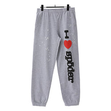 Sp5der Sweatpants Cobweb Puff Print Pure Cotton