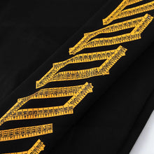 OW cordon arrow pattern pullover hooded sweatshirt