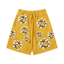 Denim Tears Shorts Yellow floral cotton