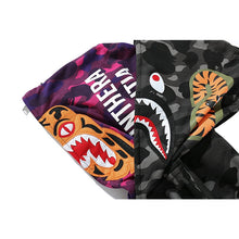 Bathing Ape Bape Hoodie Camouflage Shark Tiger Head Double Hat Sweater