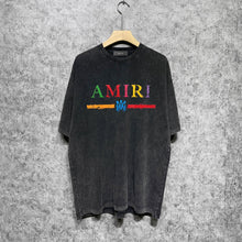 Amiri Washed Distressed T Shirt Printed Trendy Pure Cotton