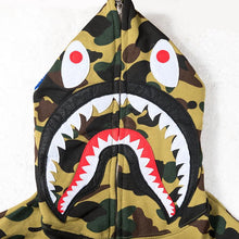 Bathing Ape Bape Hoodie Autumn and Winter Shark Mouth Men and Women Casual Camouflage Thin Sweater Baggy Coat