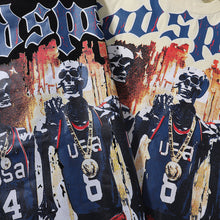 Godspeed t Shirts Basketball Dream Team Trident Print Cotton Casual Short Sleeve Men and Women