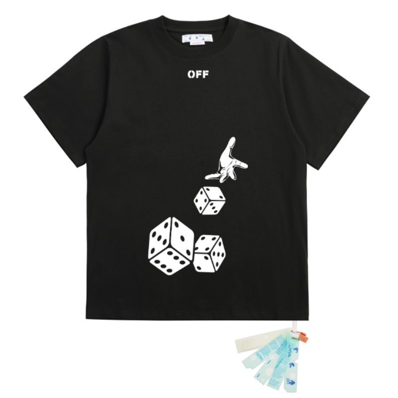 OFF WHITE T SHITRS High-quality 100% pure cotton streetwear