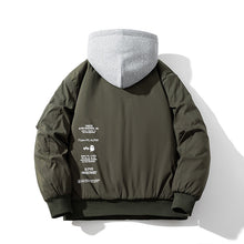 Men Vintage Jackets Loose Trend Baseball Jacket Padded Flight Suit Hooded