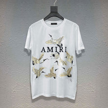 Amiri T Shirt Printed Casual Hip Hop Short Sleeve T-shirt for Men and Women