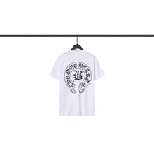 CHH Heart T Shirts Sanskrit Cross Print Loose Short Sleeve T-Shirt