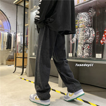 Men Jeans Wide Leg Jeans Men Autumn and Winter Loose Retro Pants