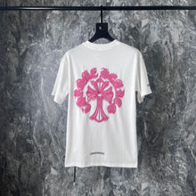CHH Heart T Shirts Cross Printed Cotton Casual T-Shirt Couple Short Sleeve