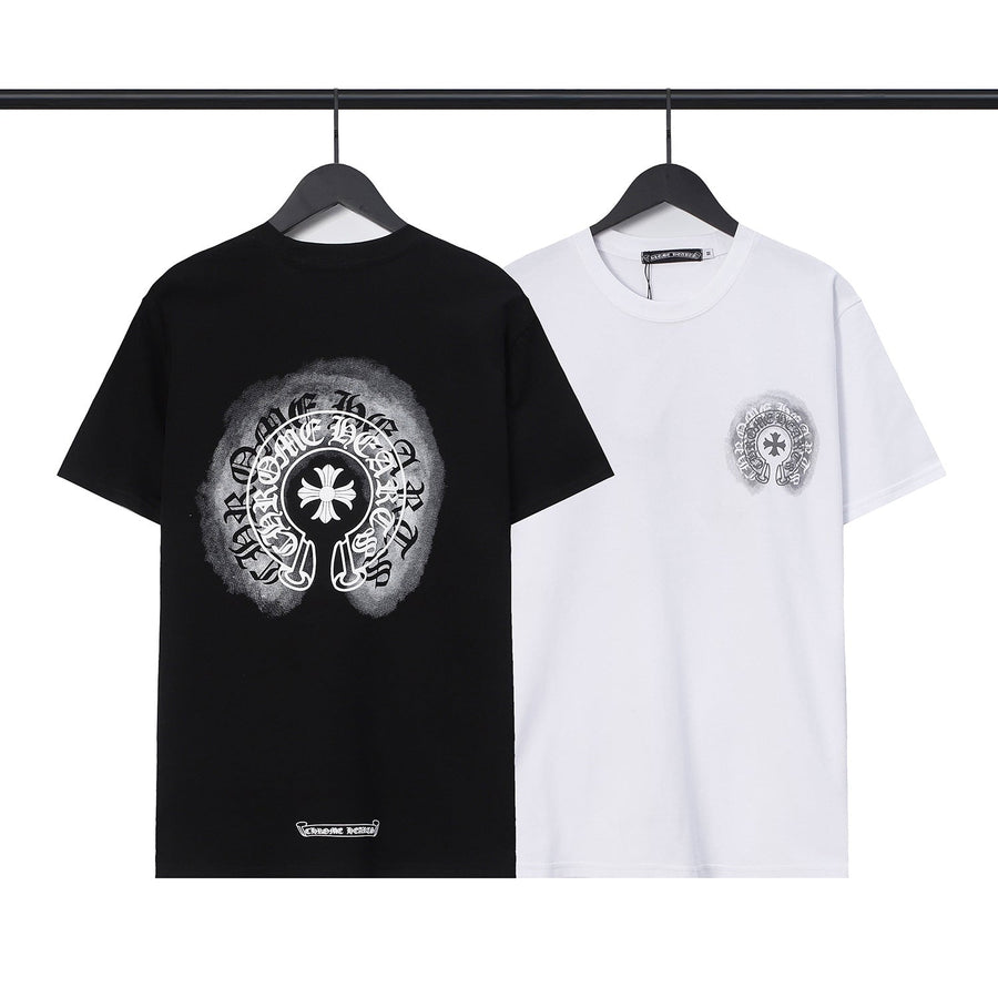 CHH Heart T Shirts Sanskrit cross logo short-sleeved men's T-shirt