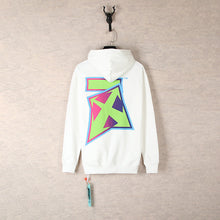 Off White hoodie thunderbolt monogram print hoodie
