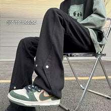 Men Jeans Summer Retro Baggy Straight Trousers