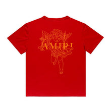 Amiri T Shirt Angel Sketch Printed Casual Hip Hop Short Sleeve T-shirt