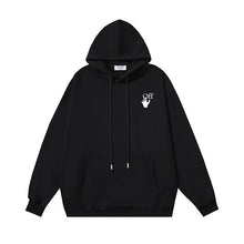 OW Skull Girl print pullover hooded sweater