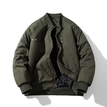 Men Vintage Jackets Loose Trend Baseball Suit Zip Padded Flight Suit