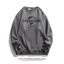 Men Pullover Hoodie Sweater Men's and Women's Spring and Autumn Loose Blue Autumn Top