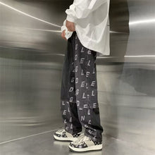 Men Jeans Retro Patchwork Jacquard Jeans Casual Pants
