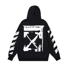 Off White hoodie graffiti painted arrow print pullover hooded