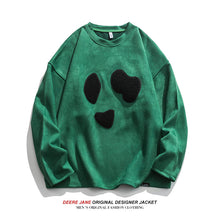Men Pullover Hoodie Spring Sweater Men's Retro Loose Top