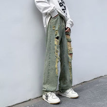 Men Jeans Washed Jeans Summer plus Size Ripped Trousers