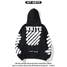Off White hoodie 喷墨字母箭头图案加绒连帽