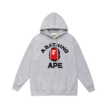 Bathing Ape Bape Hoodie Autumn/Winter Letter Print Loose Hoodie Pullover Ape Sweater