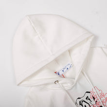 Off White hoodie Curved Arrow Pattern Fleece Sleeve Hood