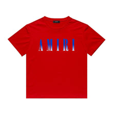 Amiri T Shirt Gradient Letter Flower Casual Short Sleeve T-shirt