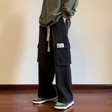 Men Jeans Fall Wide-Leg Casual Pants Baggy Straight Trousers
