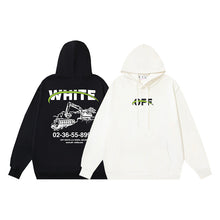Off White hoodie Excavator Pattern Sleeve Hooded