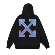 Off White hoodie painting alphabet arrow print