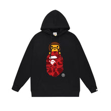 Bathing Ape Bape Hoodie Autumn/Winter Letter Print Loose Hoodie Pullover Ape Sweater