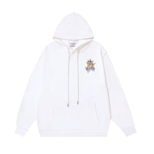 OW Colorful Crack Angel Arrow Print Hooded Sweater