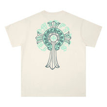 CHH Heart T Shirts Cross Print Short Sleeve T-Shirt Loose