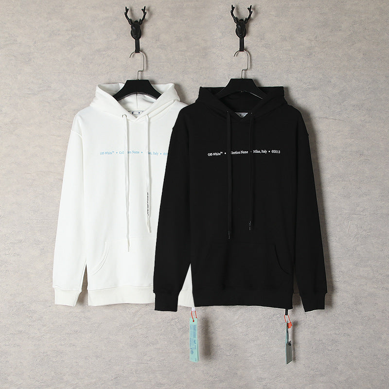 OFF Marker Graffiti Arrow Pullover Hooded Sweater
