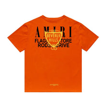 Amiri T Shirt Letter Print Casual Hip Hop Short Sleeve T-shirt