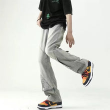 Men Jeans Loose Jeans Summer Oversize Skinny Wide-Leg Straight Pants