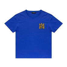Amiri T Shirt Tiger Pattern Letter Print Casual round Neck Short Sleeve T-shirt