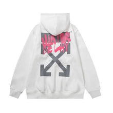 Off White hoodie Graffiti Alphabet Arrow Pattern Fleece Hood