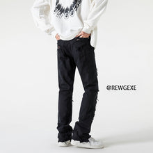 Men Jeans Ripped Straight Jeans Fall/Winter plus Size Slim Fit Trousers