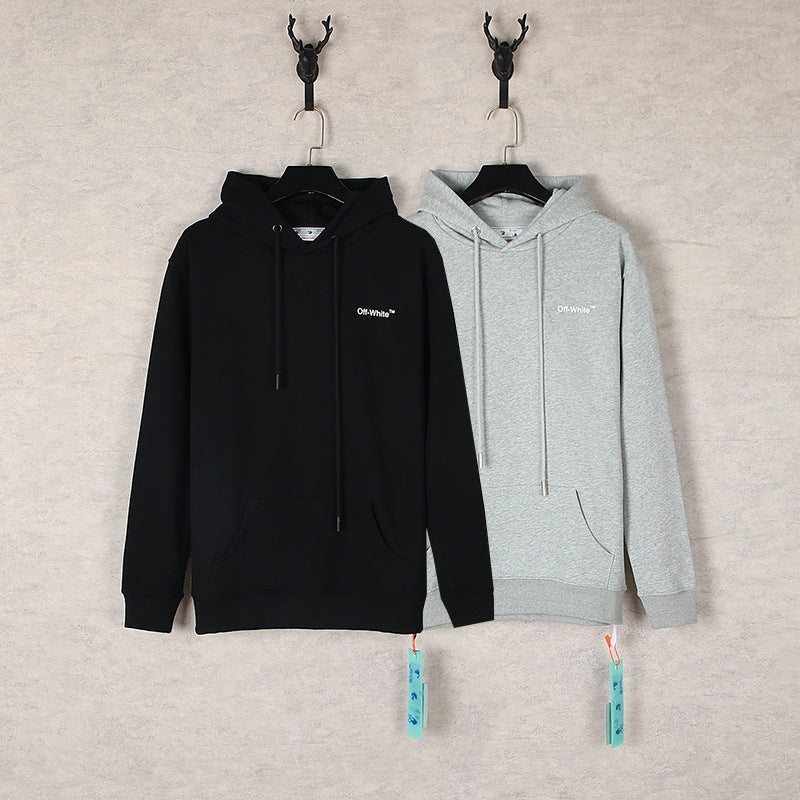 Off White hoodie EKG arrow pattern hooded