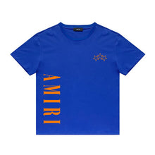 Amiri T Shirt Five-Star Letter Print Casual Hip Hop round Neck Short Sleeve T-shirt