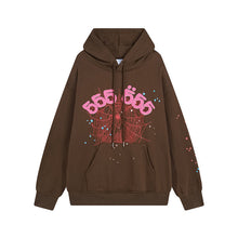 Sp5der Hoodie & Sweatpants Spider Web Velvet Sport Suit