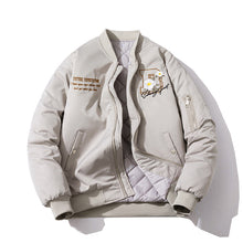 Mens Vintage Jackets Floral Embroidered Jacket Loose Casual Baseball Uniform