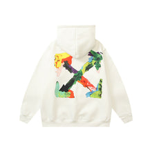 Off White hoodie autumn and winter colored arrow velvet