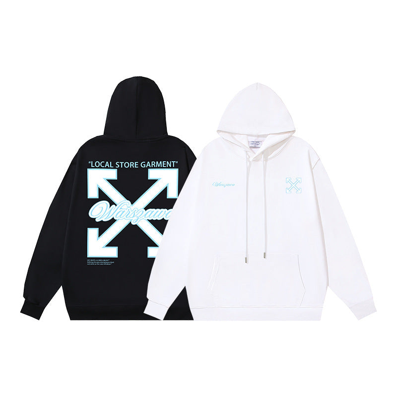 Off White hoodie Cyclone Letter Pattern Pullover Hood