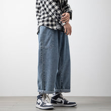 Men Jeans Straight Jeans Men's Summer plus Size Pants Loose Cargo Pants