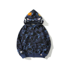 Ape Hoodie Camouflage Two Hat Cardigan Zipper