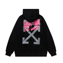 Off White hoodie Graffiti Alphabet Arrow Pattern Fleece Hood